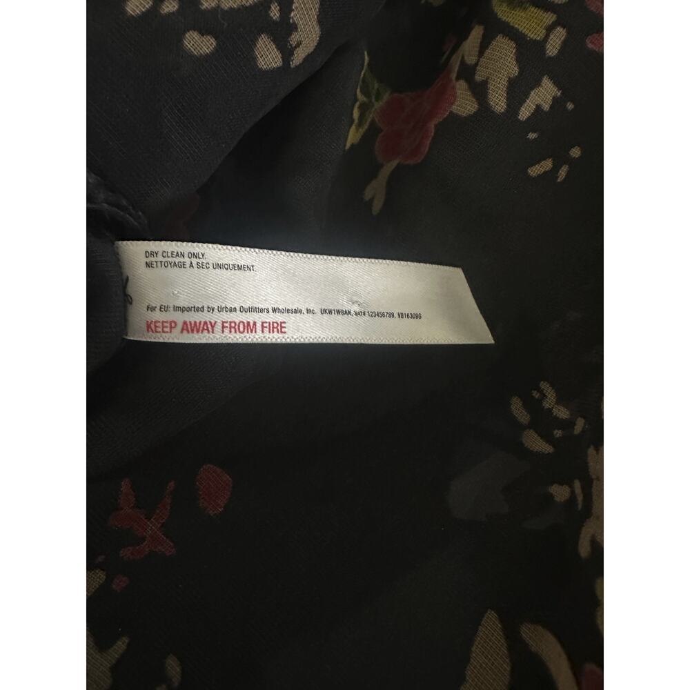 Urban Outfitters Kimono One Size Black Velvet Burnout Whimsigoth Fairy Shawl - Picture 13 of 14